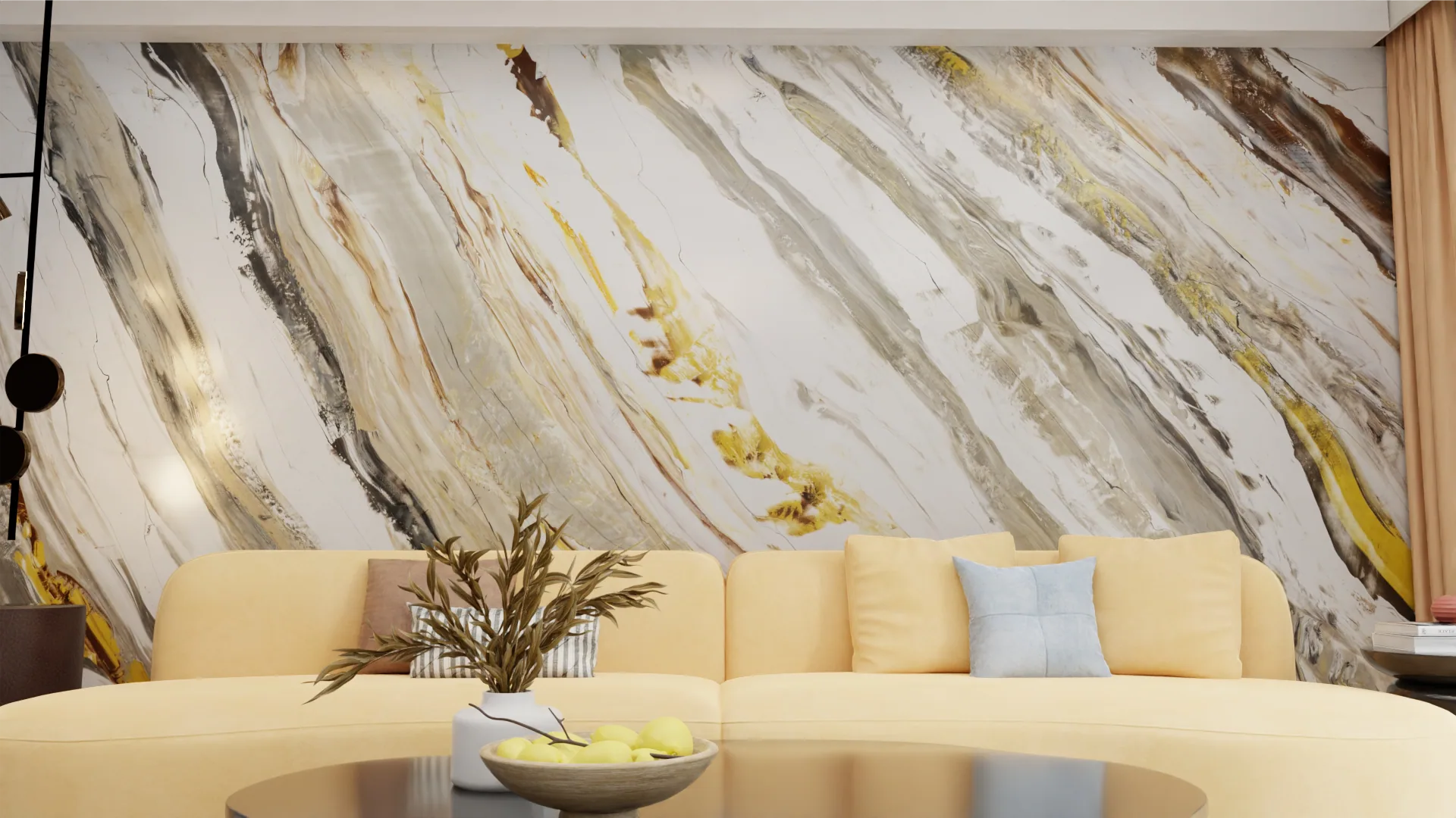 Modern Living Room - Silkcoat application example
